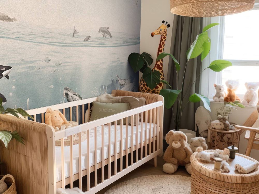 Oceaan landschap met dieren