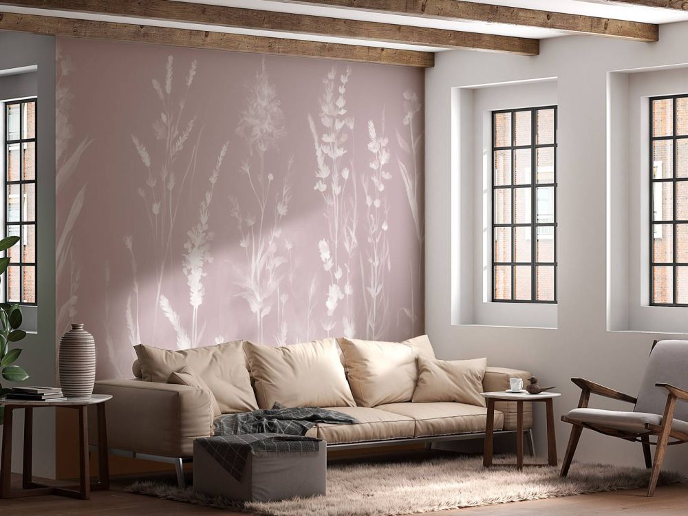 Lavender Glade Seamless Blush Pink
