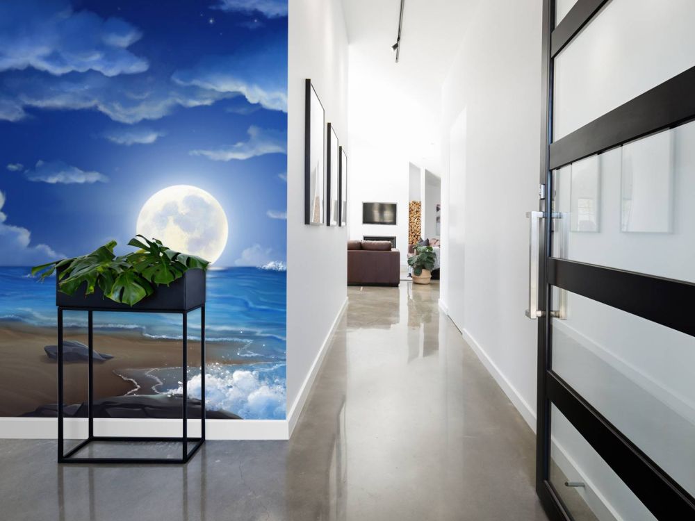 Mooie strand bij nacht