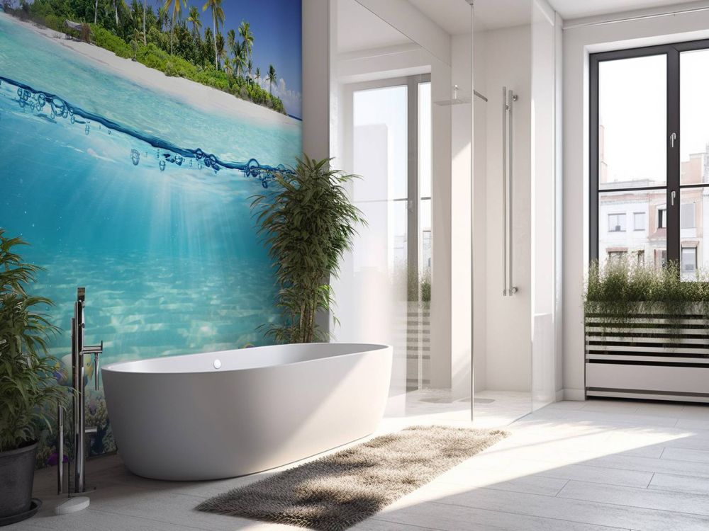 Tropisch eiland en koraalrif