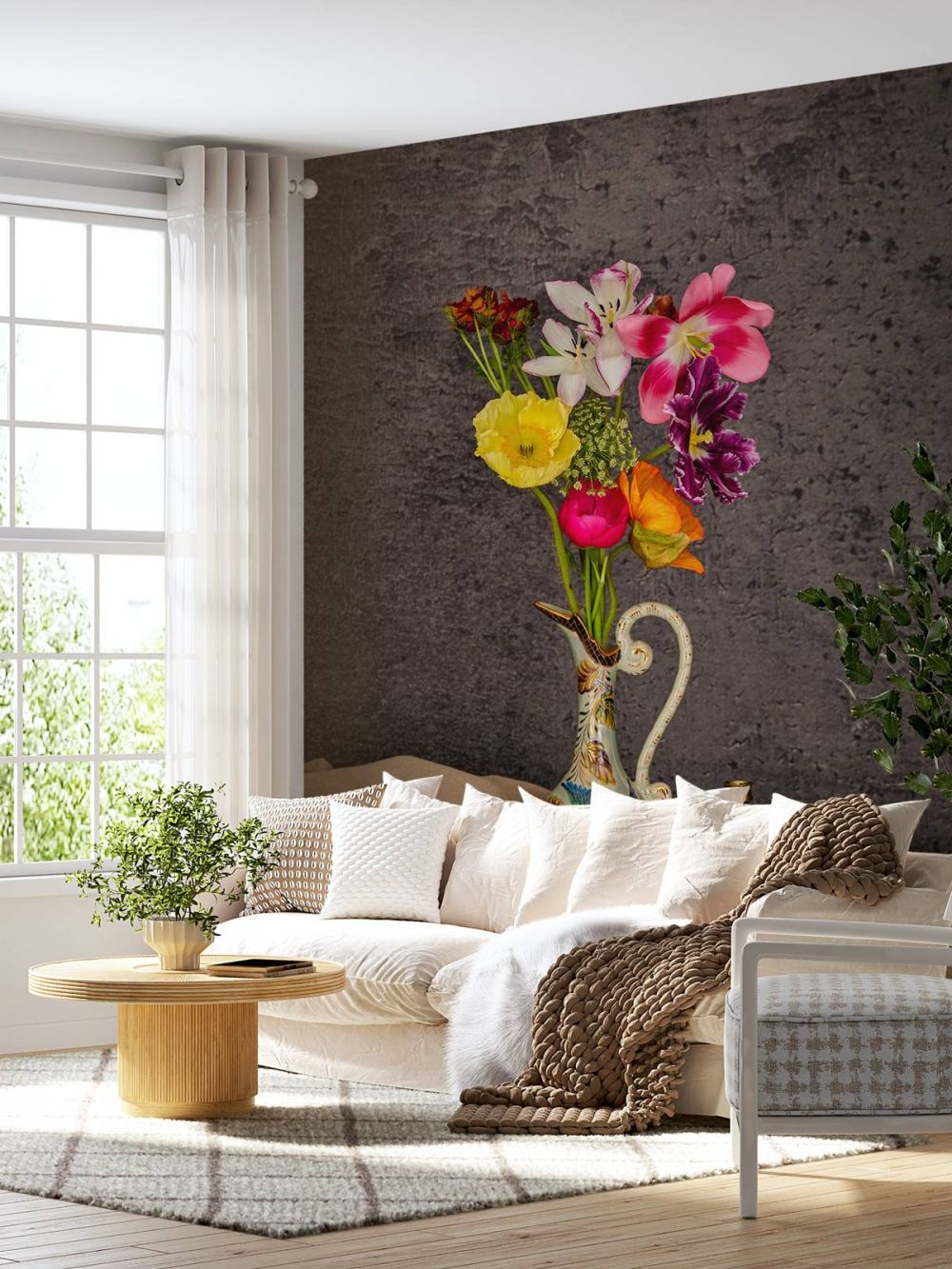 Bloemen in klassieke vaas