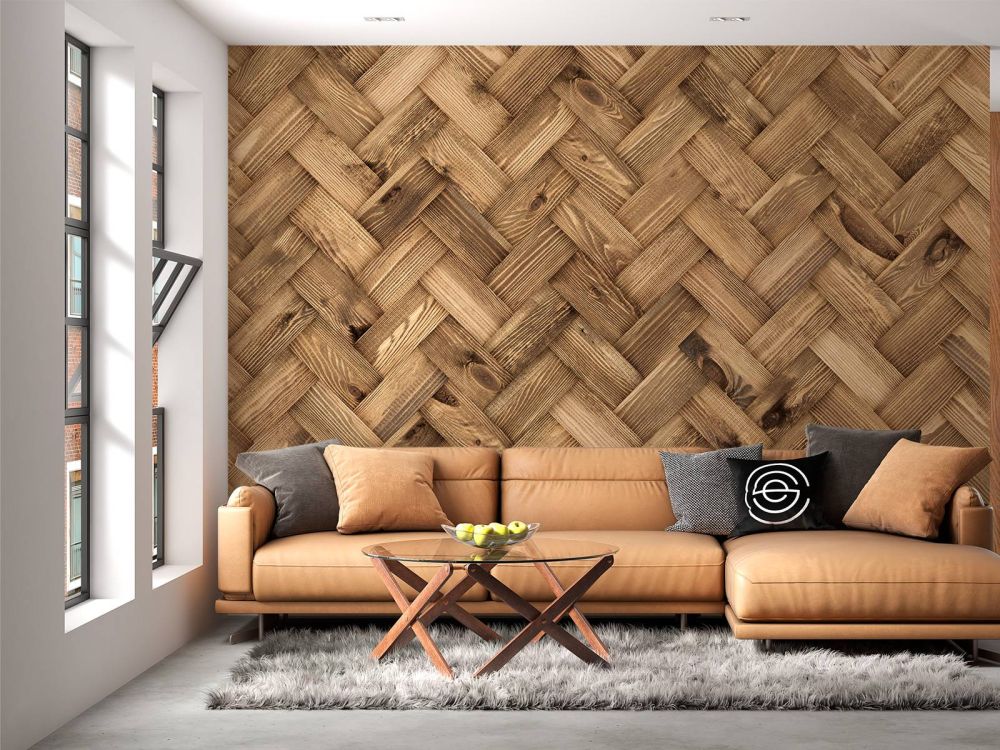 Natuurlijk houten visgraat