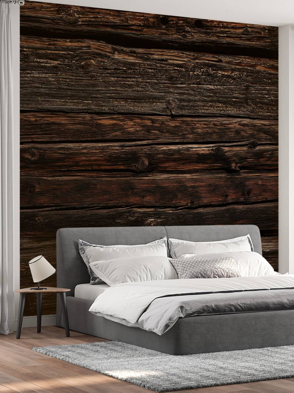 Donker oud horizontaal hout