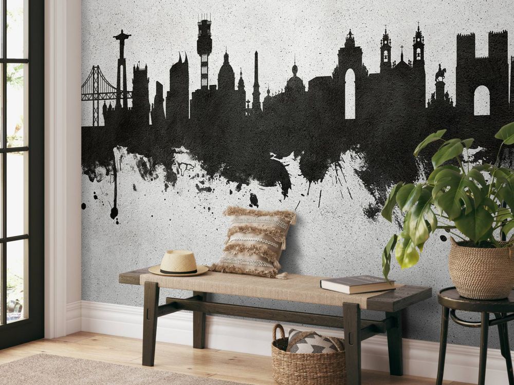 Waterverf skyline, Lissabon