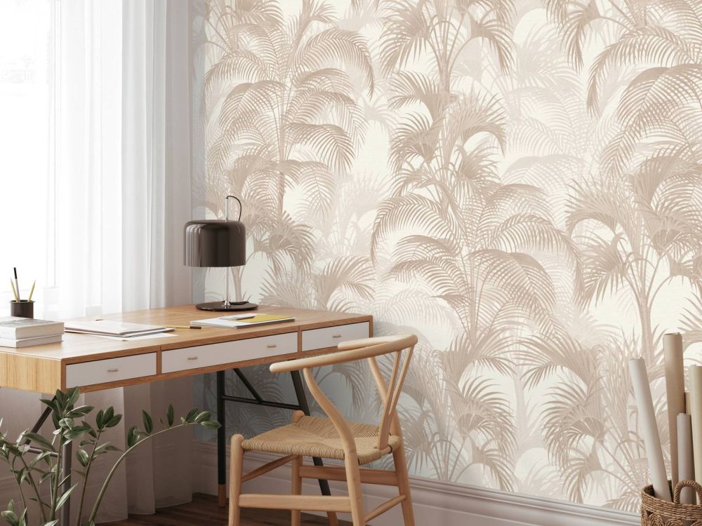 Tropische Vintage Palmen - beige