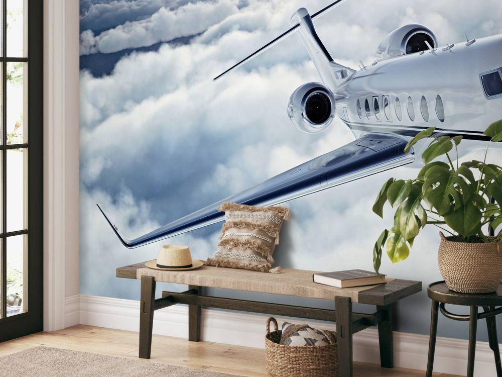 Privévliegtuig in de lucht