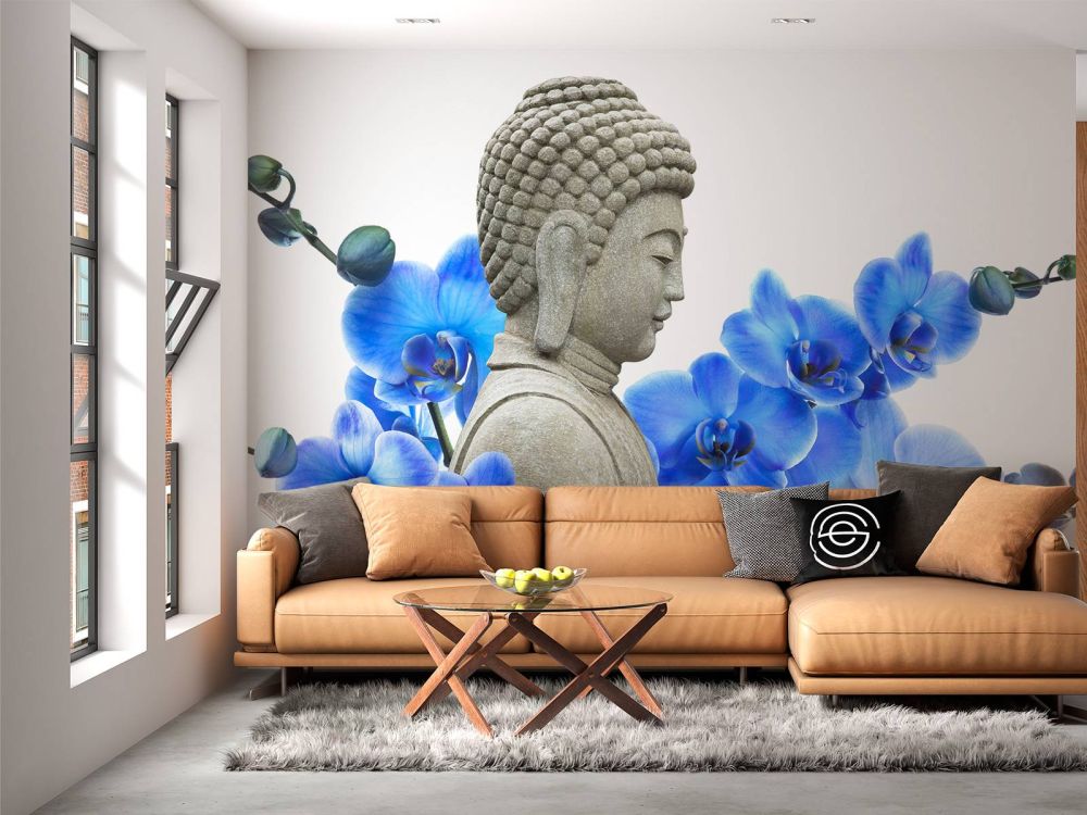 Buddha en orchideeën