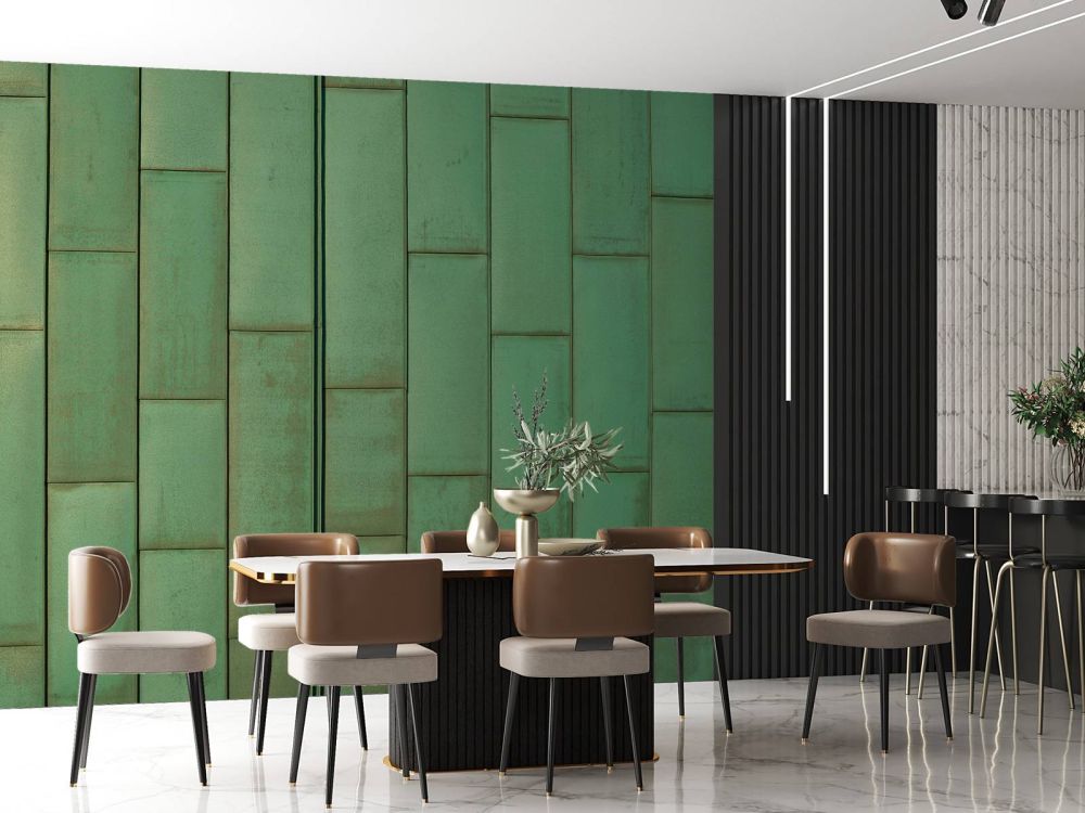 Groene platen van koper