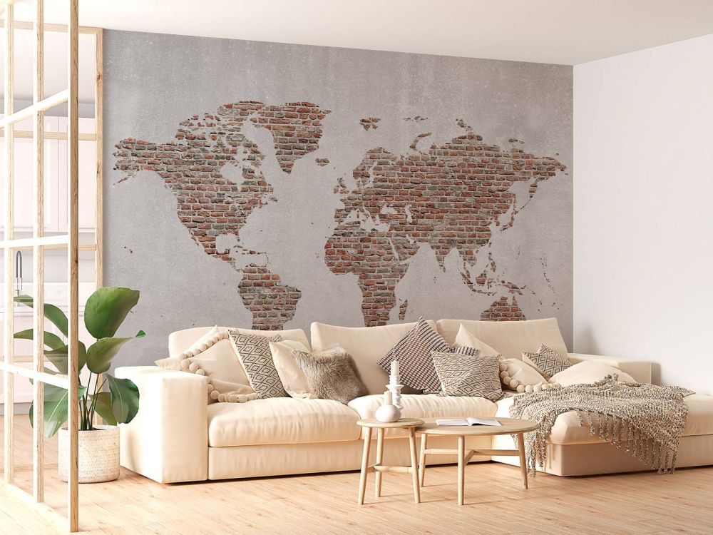 Wereldkaart stenen