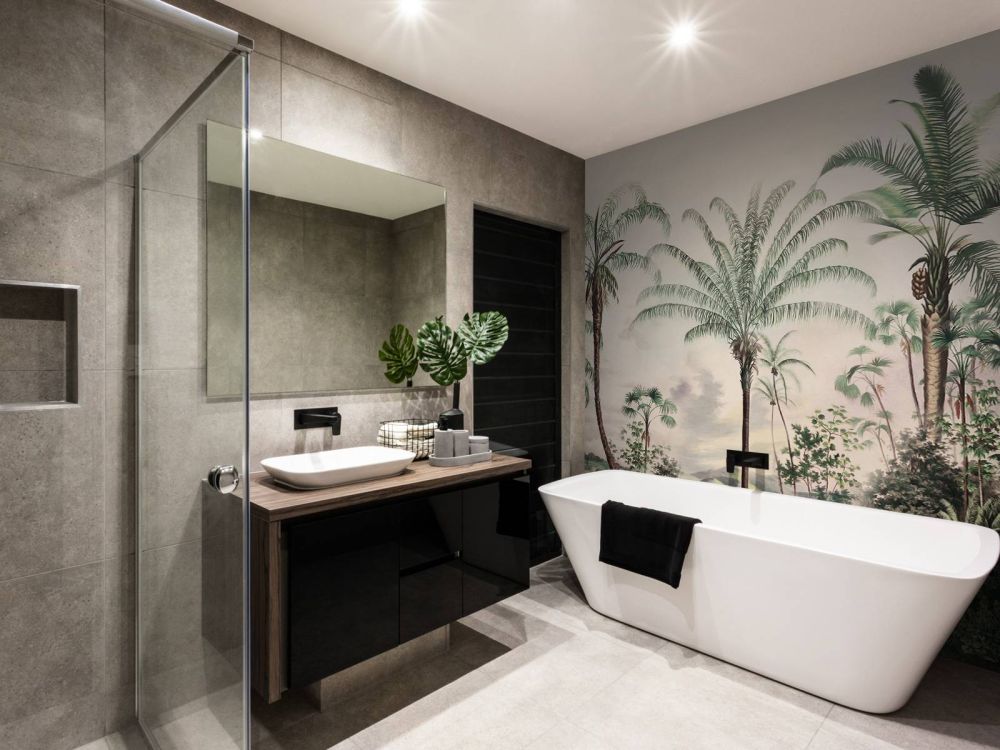 Romantic Tropics Dark Green