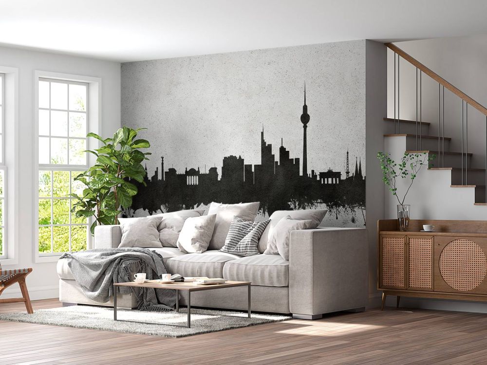 Waterverf skyline, Berlijn