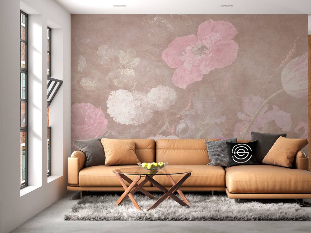 Baroque bloemen stilleven - vintage pastel