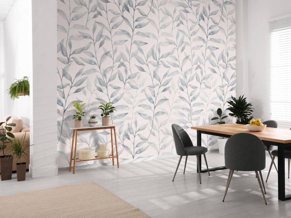 Japandi climbing leaves - neutral greige