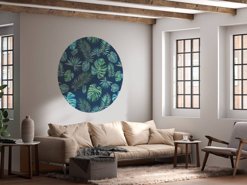 Palmbladeren en monstera