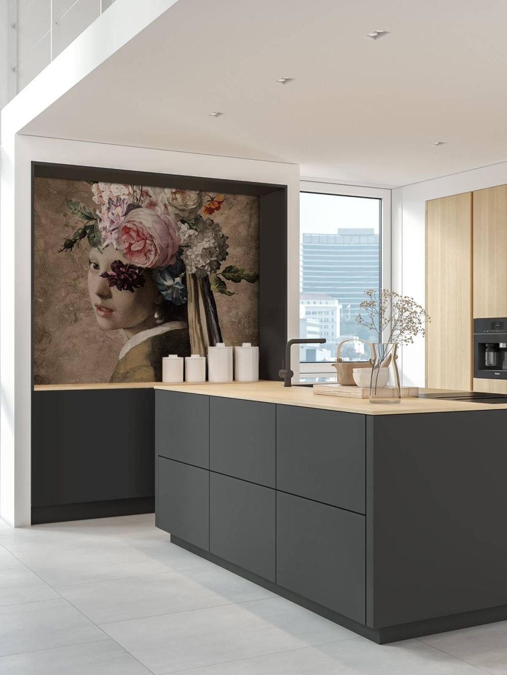 Meisje met de parel - flower design