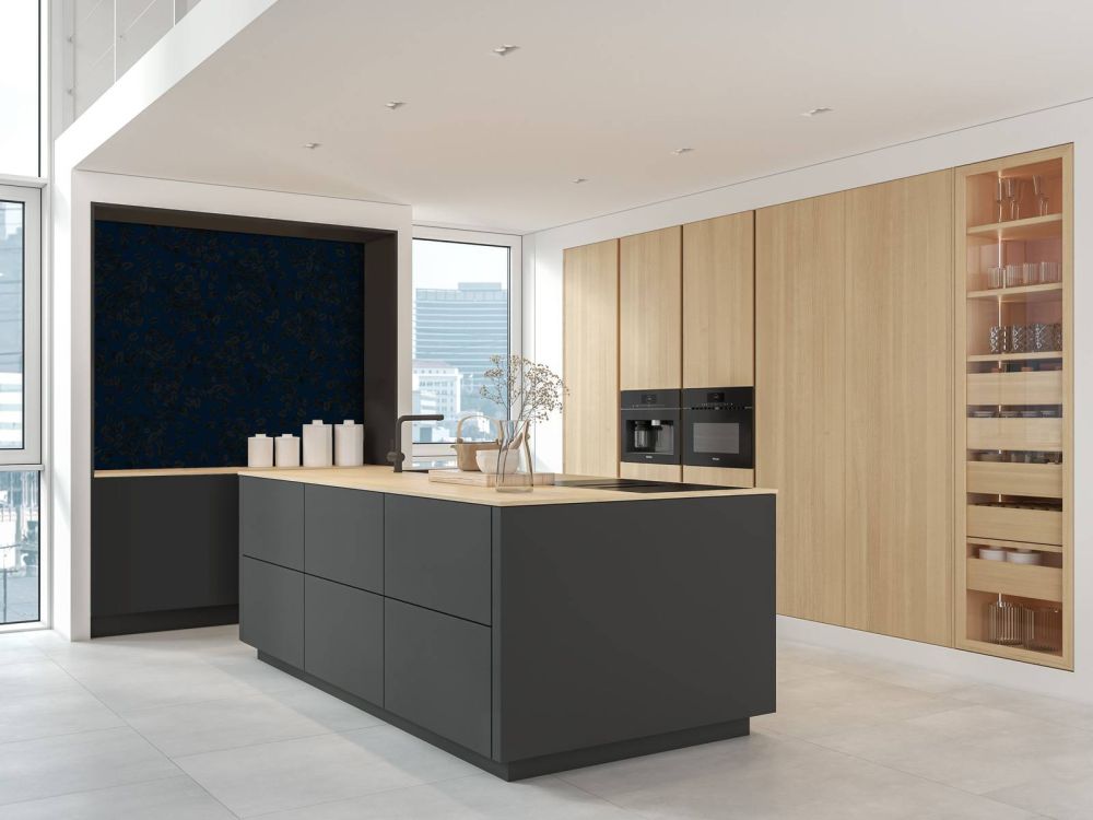 Kleine blaadjes donker op midnight blue