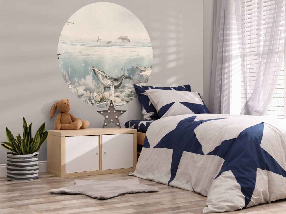 Oceaan landschap met dieren