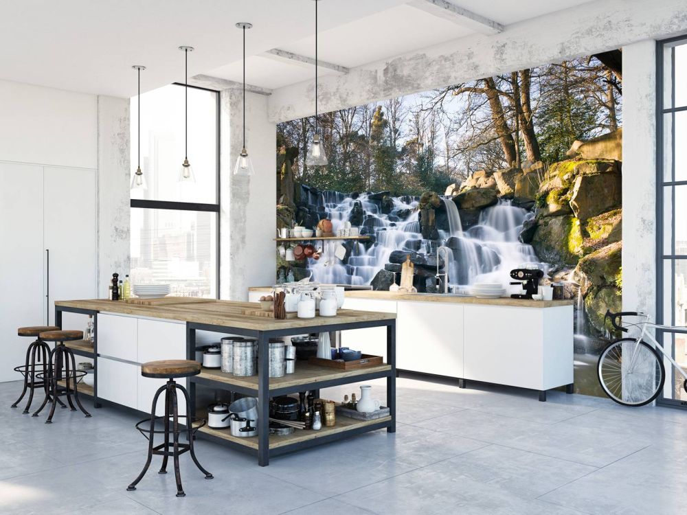 Waterval in de winter