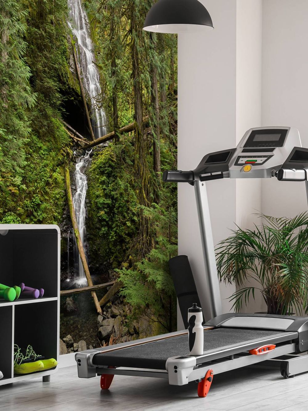 Waterval met omgevallen bomen