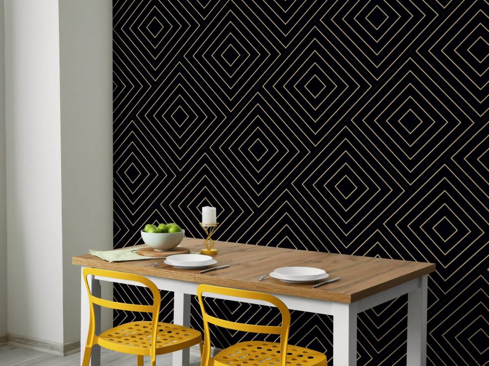 Chevron patroon, zwart