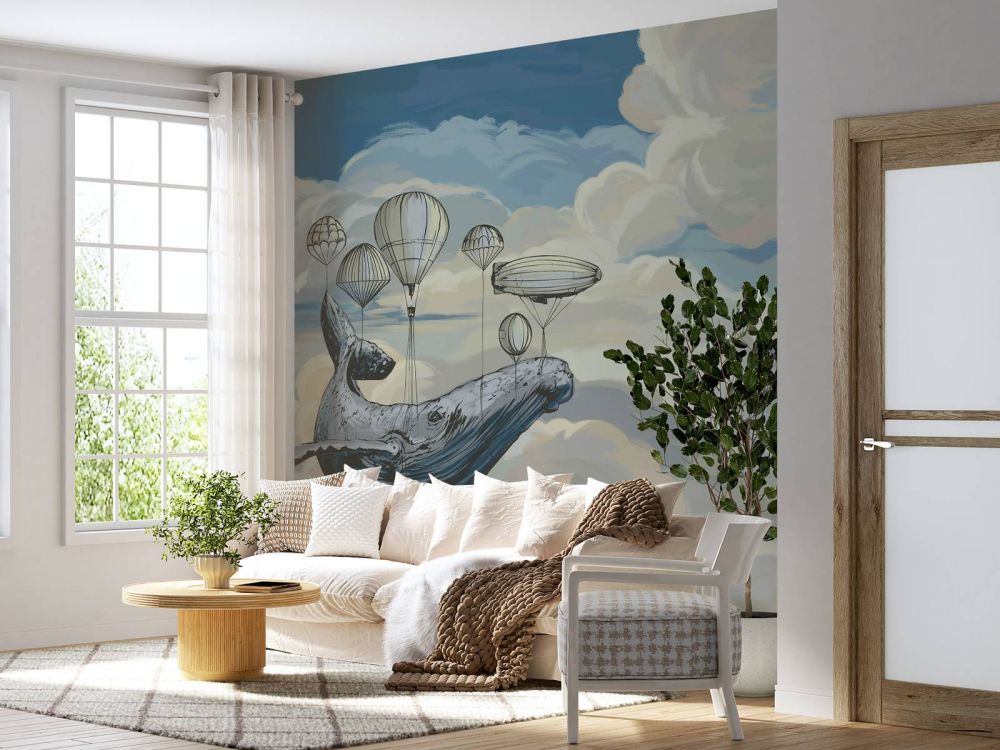 Luchtballonnen met een walvis