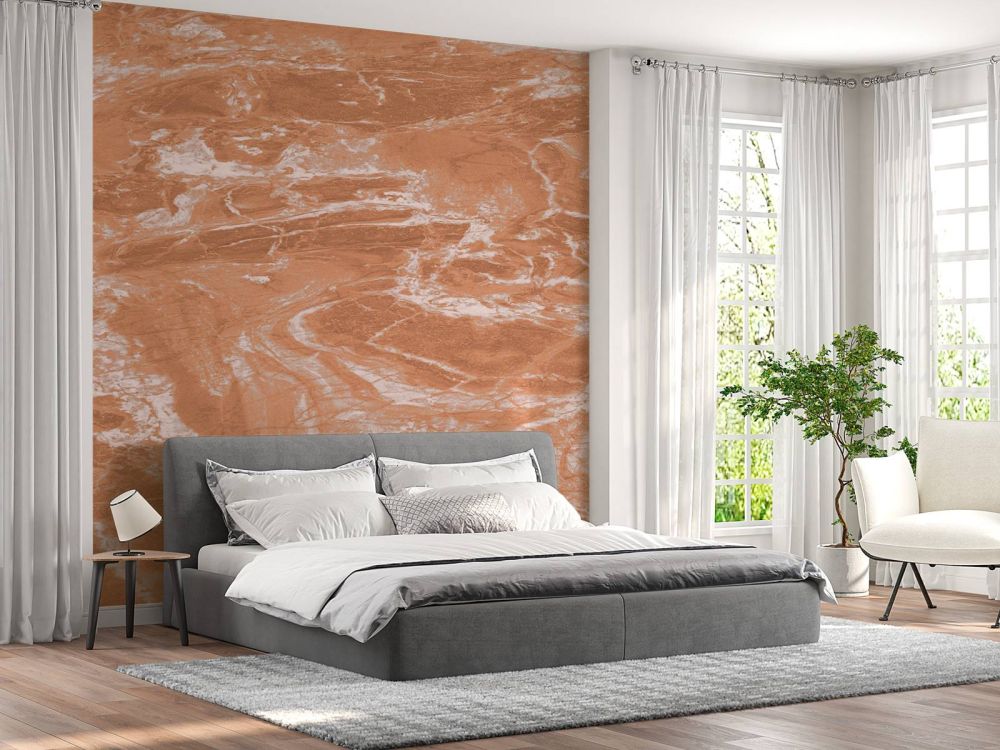 Terracotta marmer met vegen