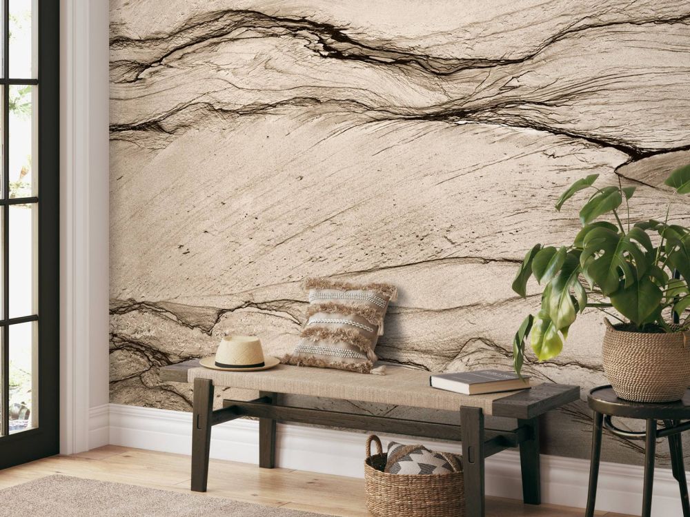 Golvend beige marmer