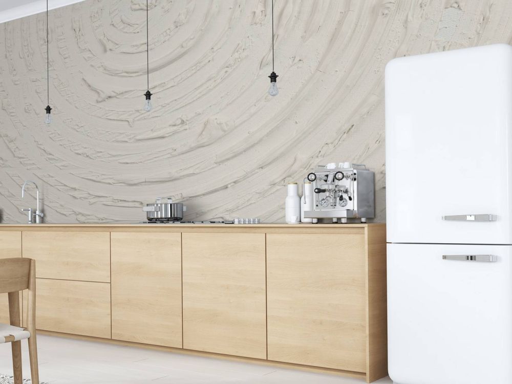 Ronde vormen en lijnen in off white