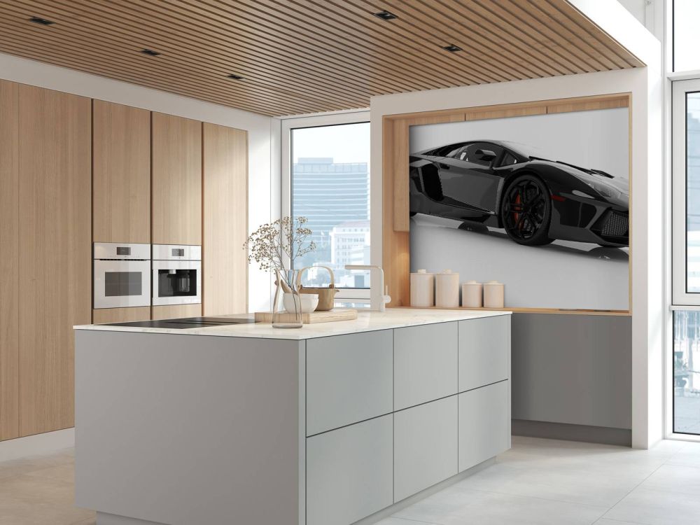 Zwarte supercar