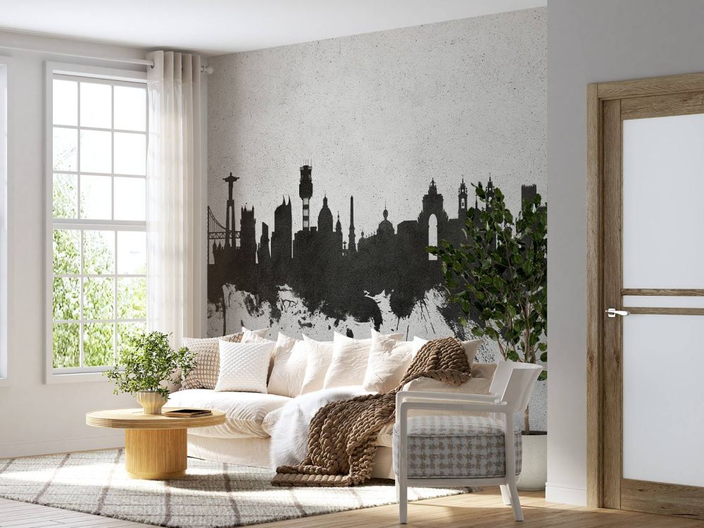 Waterverf skyline, Lissabon