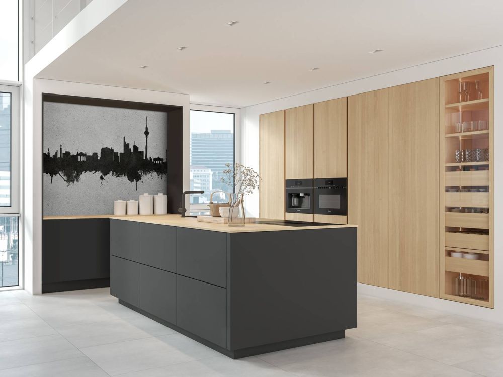 Waterverf skyline, Berlijn