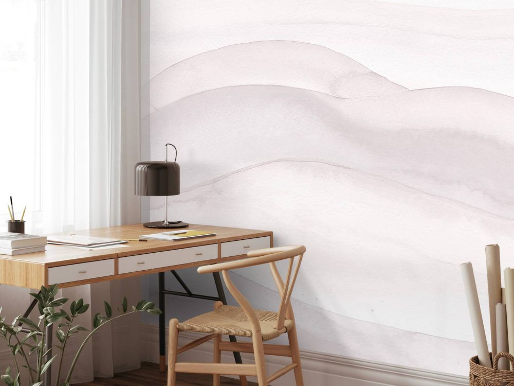 Abstract golvend verloop - poeder roze