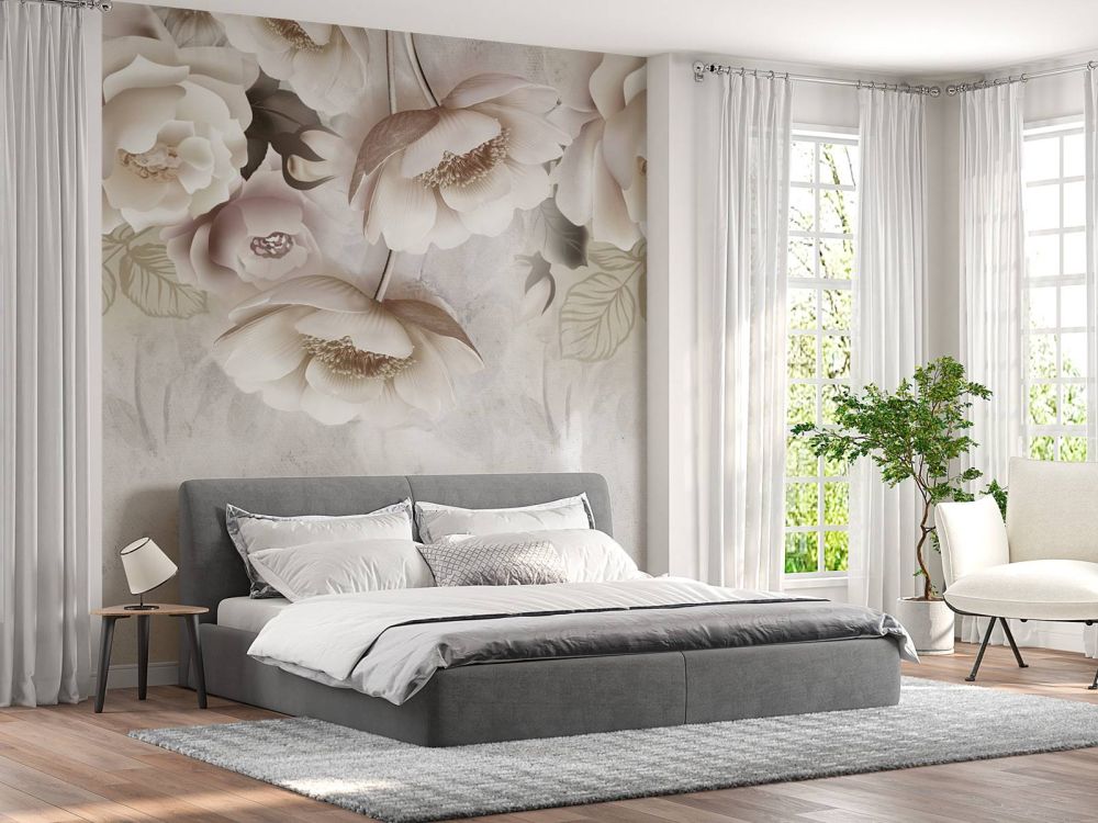 Beige bloemen
