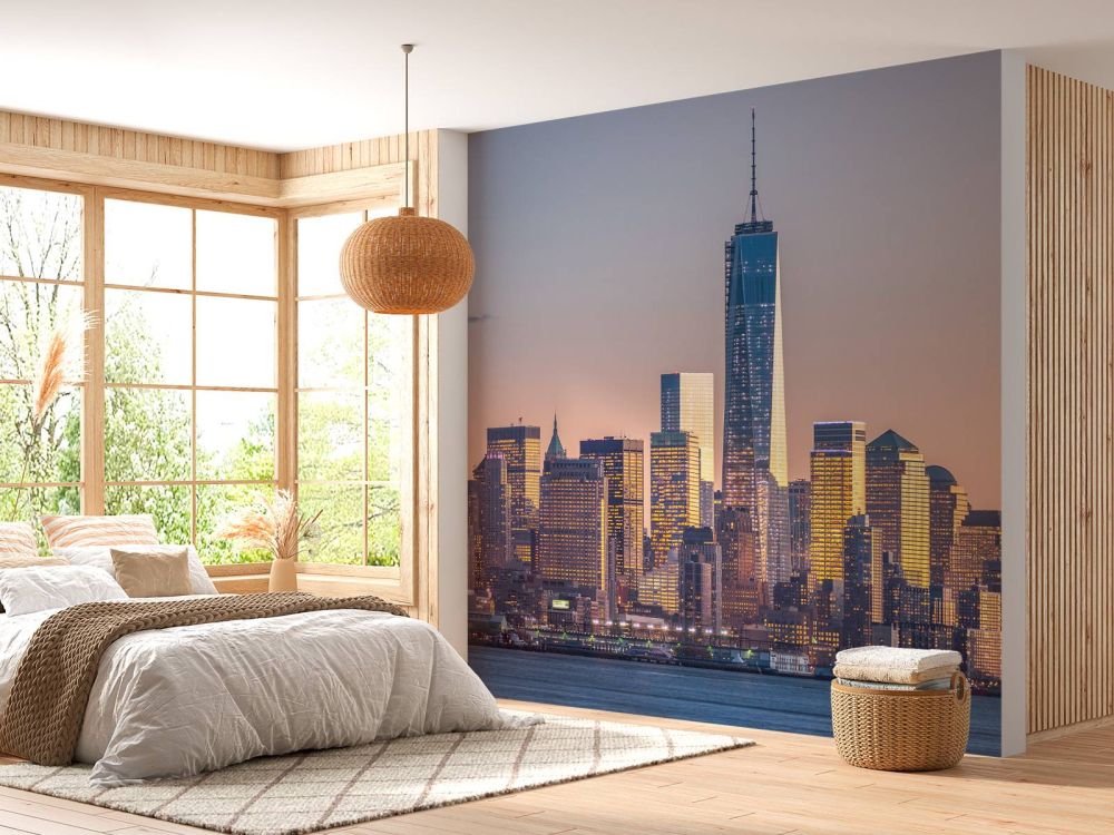 Zonsondergang bij New York