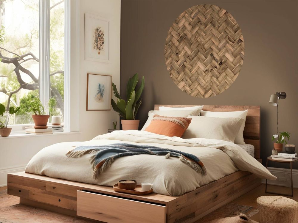 Natuurlijk houten visgraat