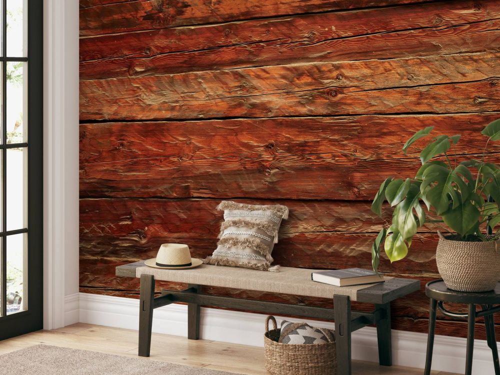 Hout met grove structuur