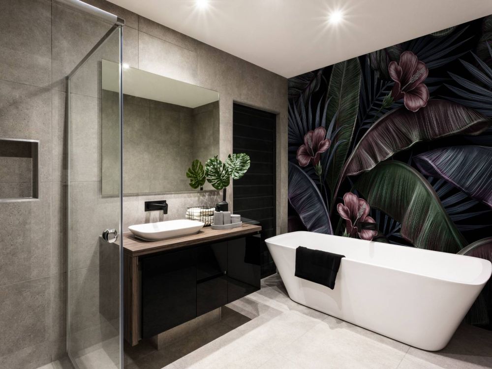 Tropische hibiscus en bladeren