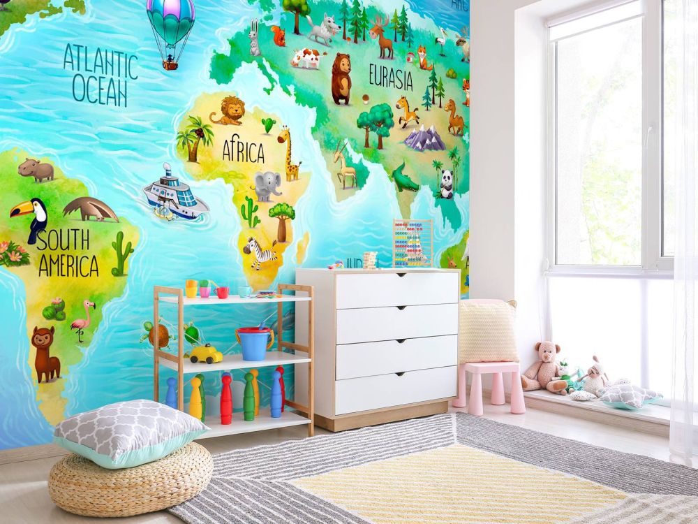 Kinder wereldkaart