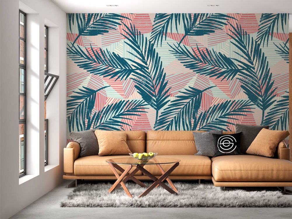 Abstracte palmbladeren