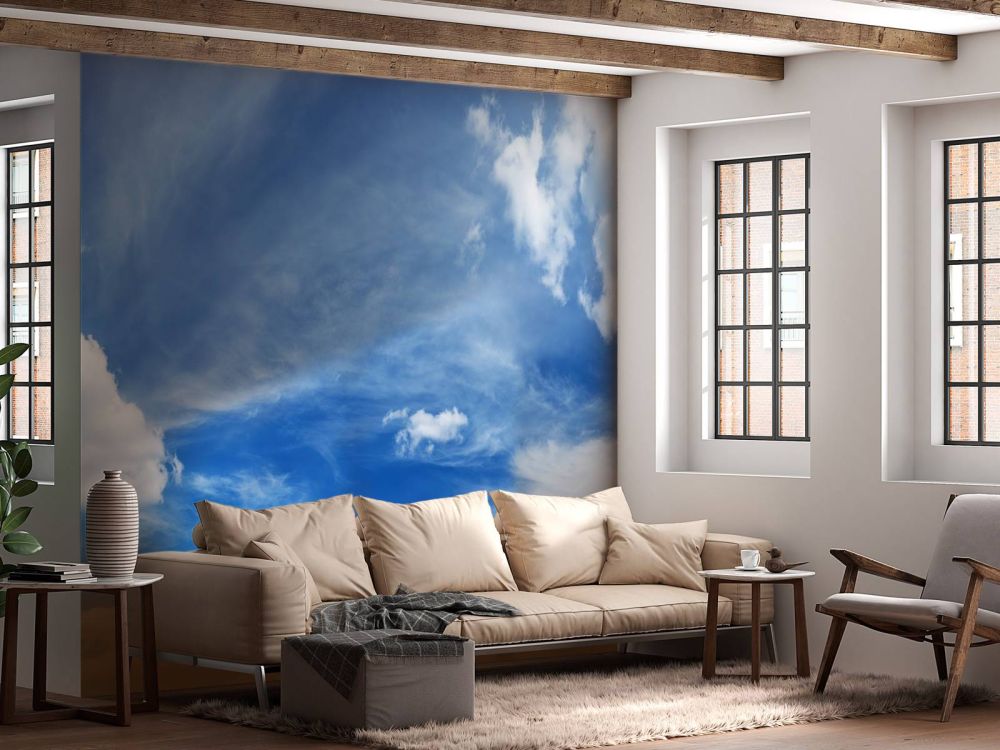 Blauwe lucht met wolken