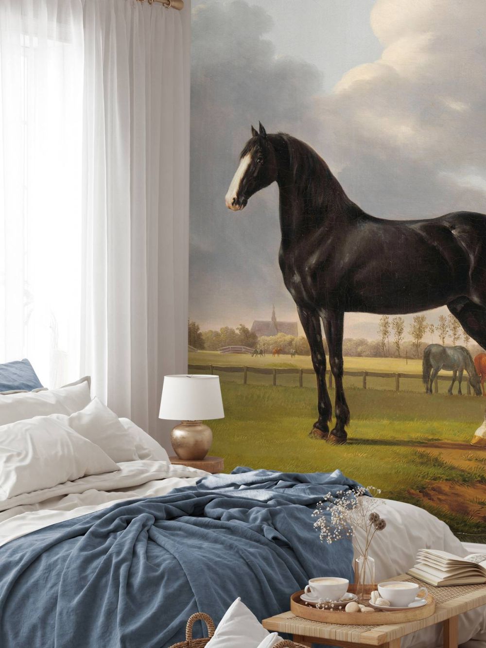 Fotobehang paard. De harddraver De Vlugge
