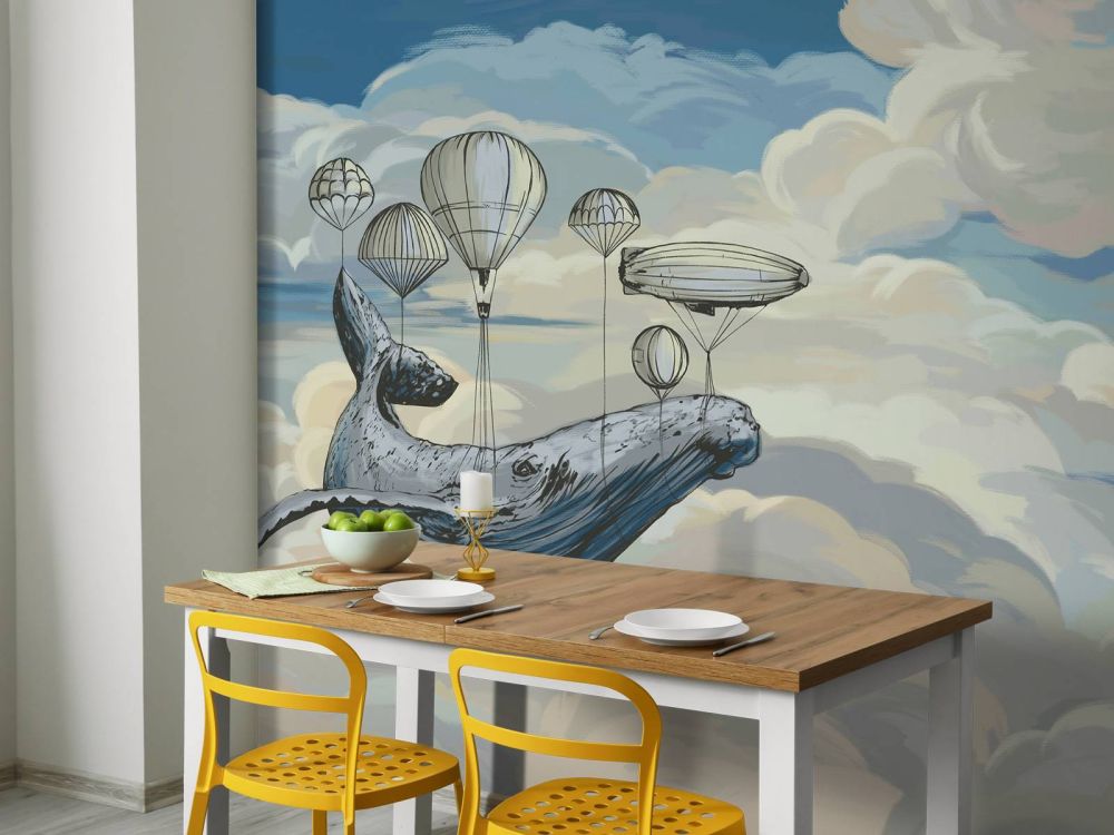 Luchtballonnen met een walvis