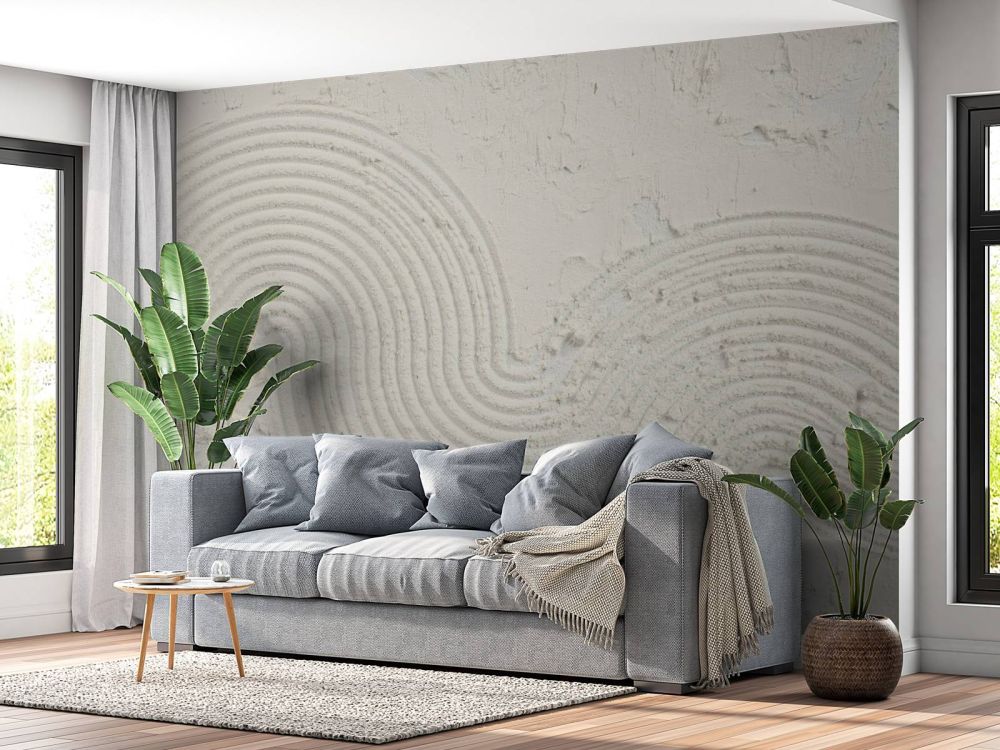 Structuur kunst in off white