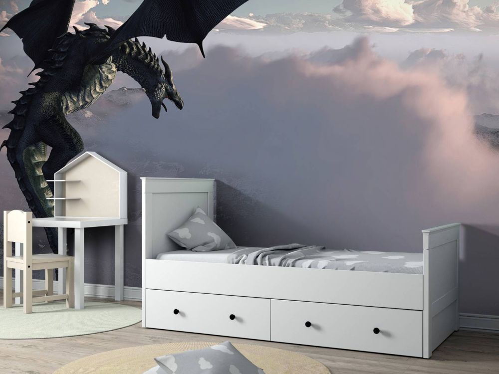 Draak boven de wolken