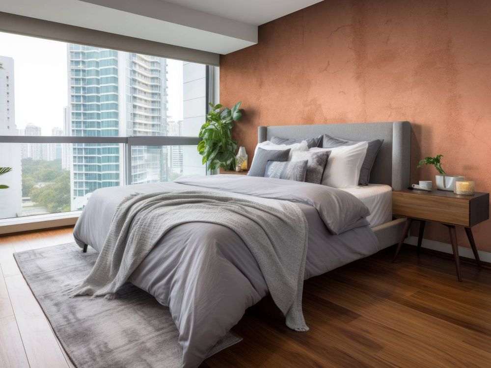 Beton met terracotta kleur