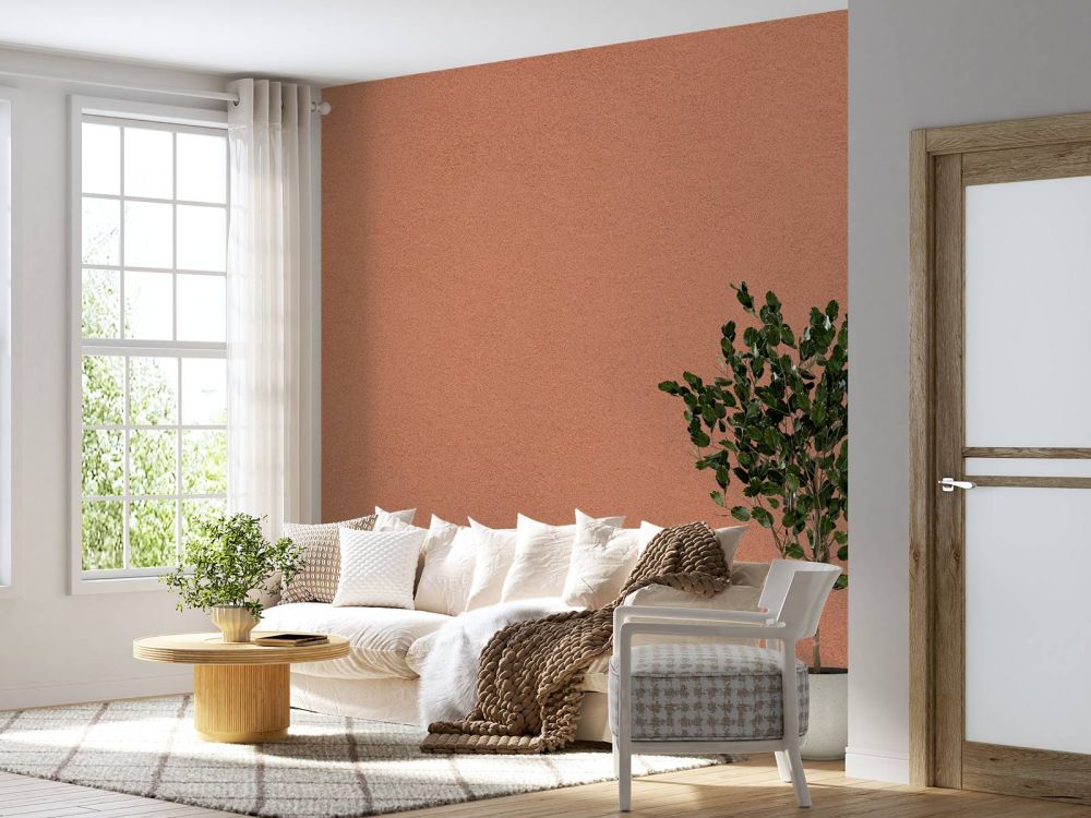 Terracotta beton met lichte structuur