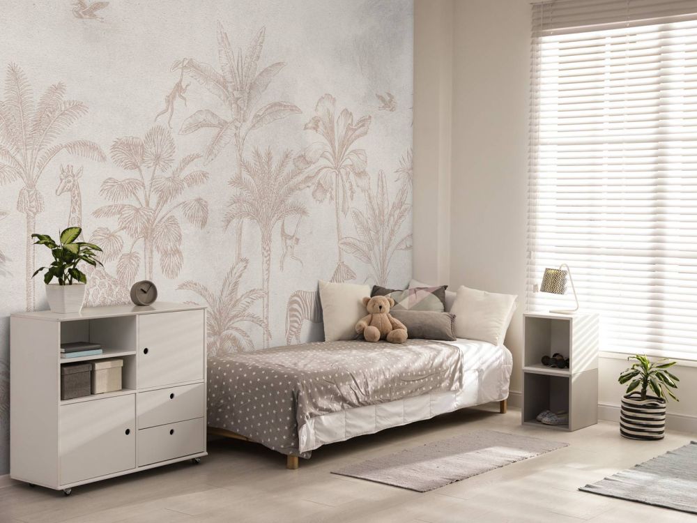 Tropisch dierenjungle taupe