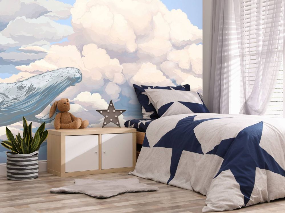 Walvis in de wolken