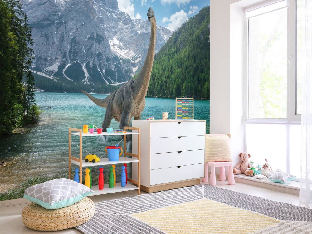 Brachiosaurus in het water