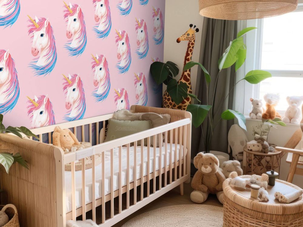 Witte unicorn met gouden hoorn